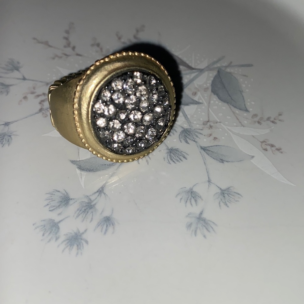 Elegant Cocktail Ring.  Fits ring sz 7-8 because of expandable back.
